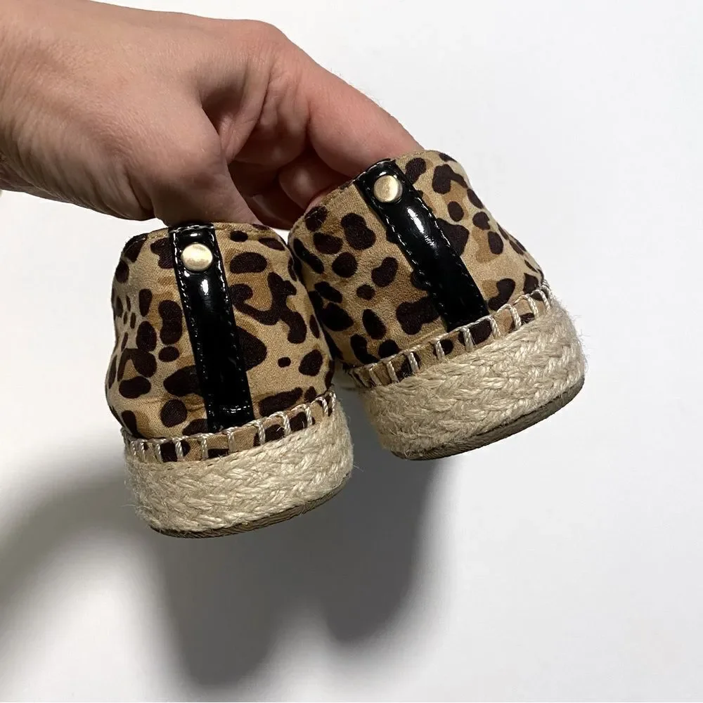Dr. Scholl's Find Me Loafer Comfort slip on shoes leopard print espadrilles 8.5